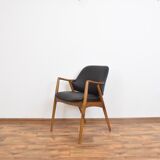 Swedish Leather Office Chairs by Alf Svensson for Dux, Set of 2