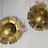 Svend Aage Holm, pair of Scandinavian wall lamps, "Flowers" from 1960