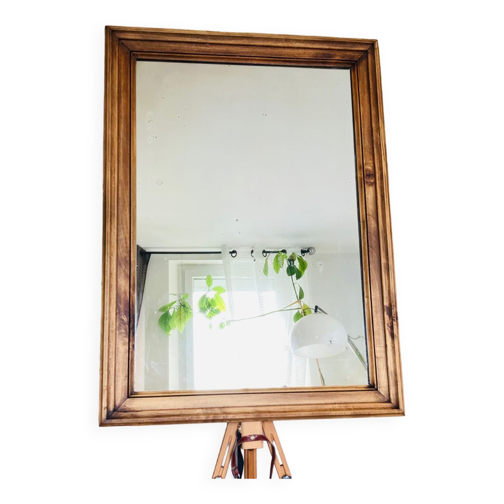 Large 19th century wall mirror in solid wood (available)