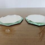 Pair of octagonal mirrors beveled 40s 50s