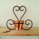 Flower wall mount wrought iron + copper 60s