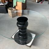 Round glass table