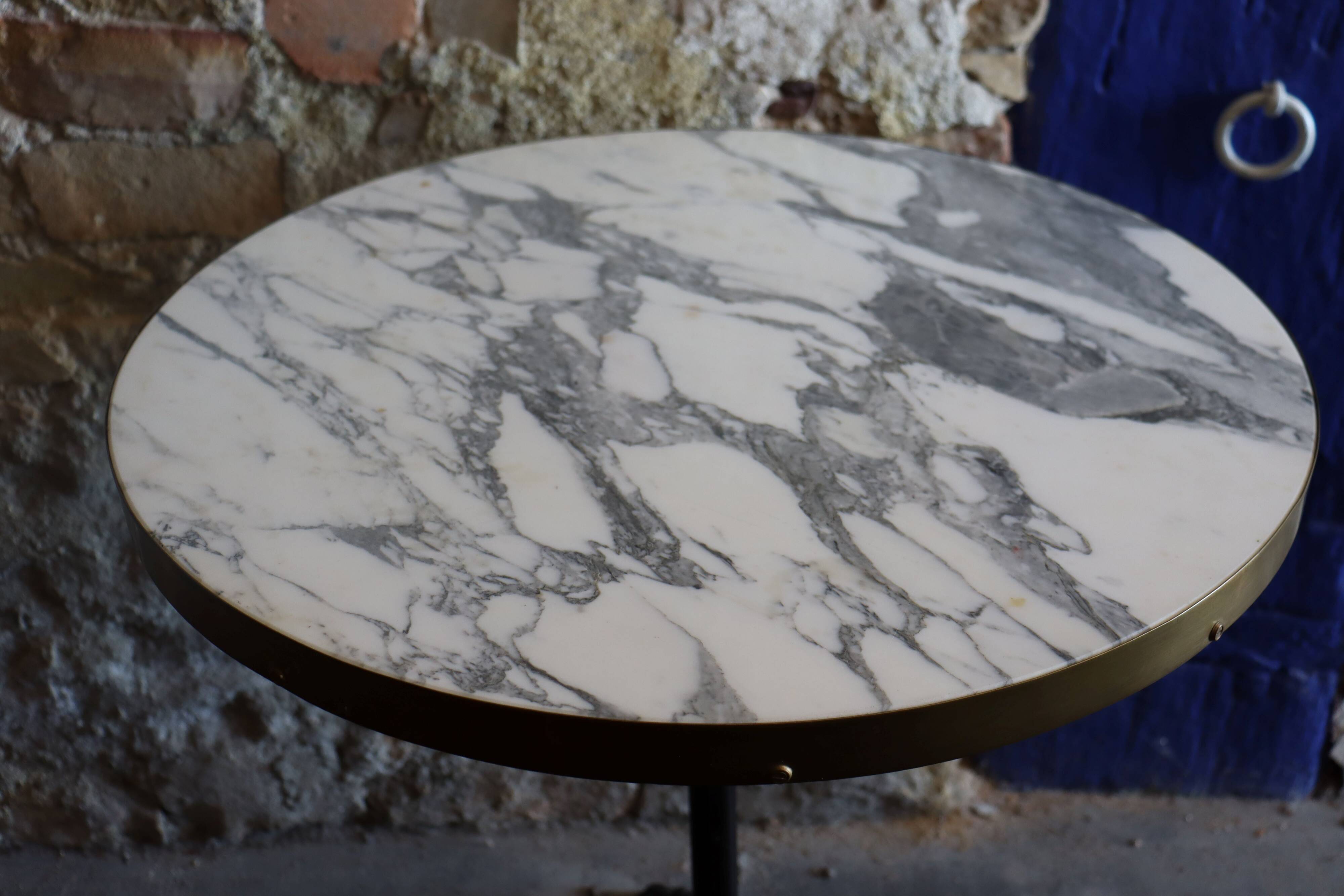 White marble bistro table