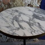 White marble bistro table