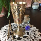 Golden brass incense holders INDIA.