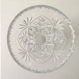 Vase à col en cristal moulé années 60