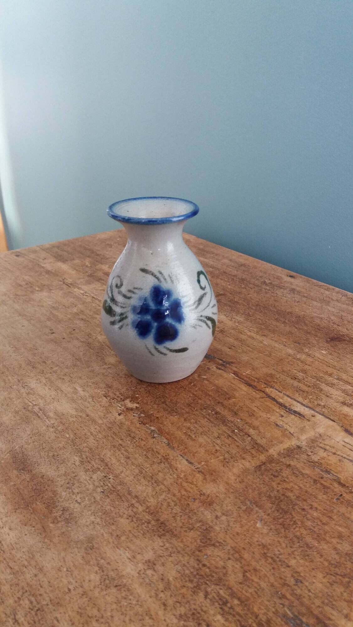 Salt-glazed stoneware vase from Alsace
