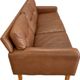 Vintage Scandinavian Peem Oy mid-century 3 person sofa in cognac leather 1960s