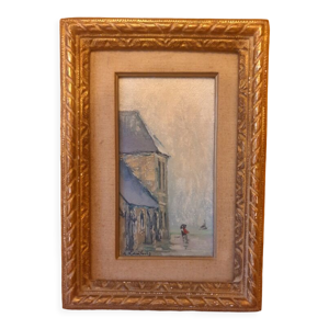 Huile sur toile Le gauche