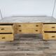 1950s maple chest of drawers with a marble top