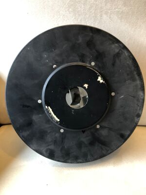 Plafonnier 1960 metal verre façon bullé