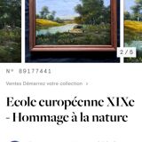 Tableau impressionniste -  Huile sur toile, Ecole française - Barbizon