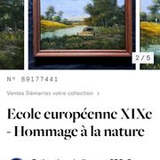 Impressionist painting - Oil on canvas, French School - Barbizon
