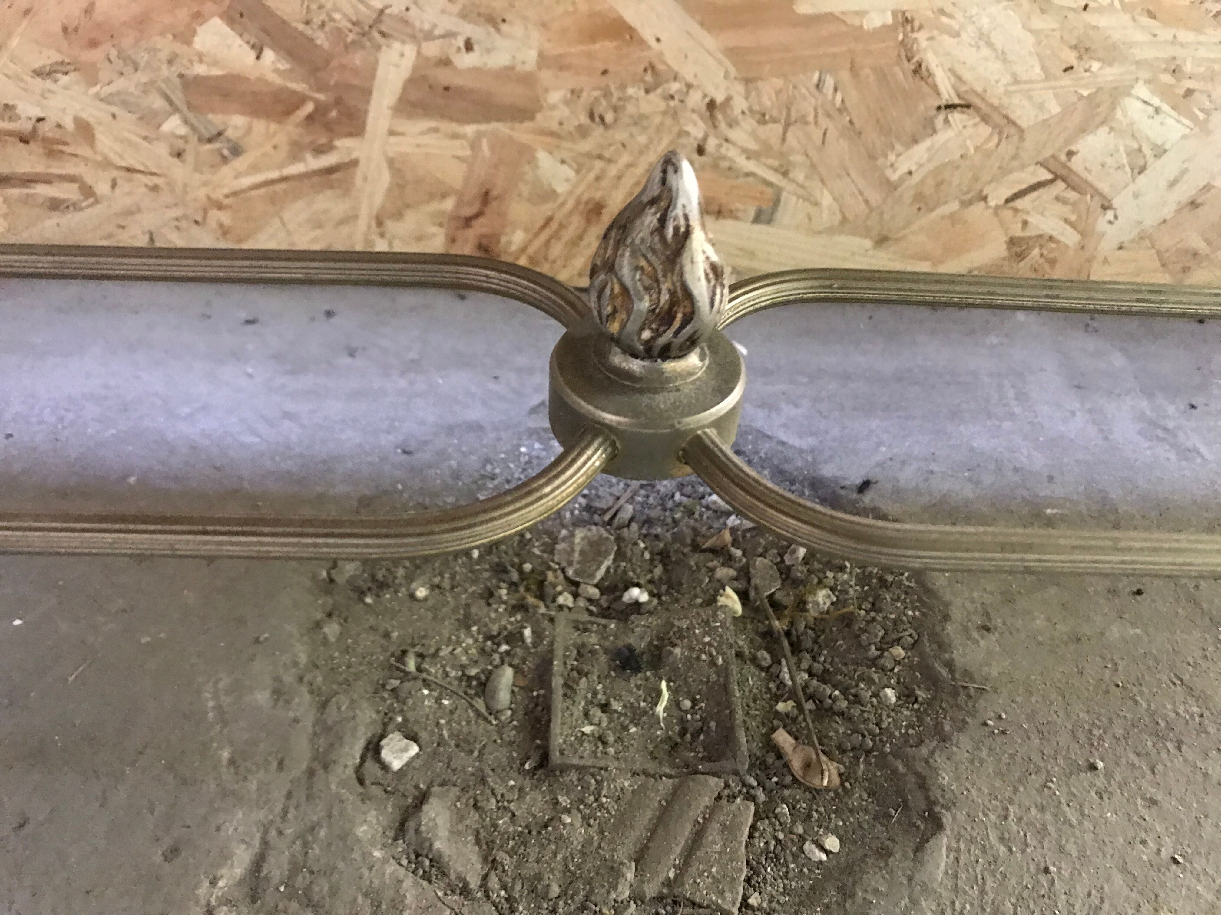 Brass and marble coffee table