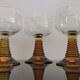 Set of 5 amber Römer wine glasses German vintage from the 1960s