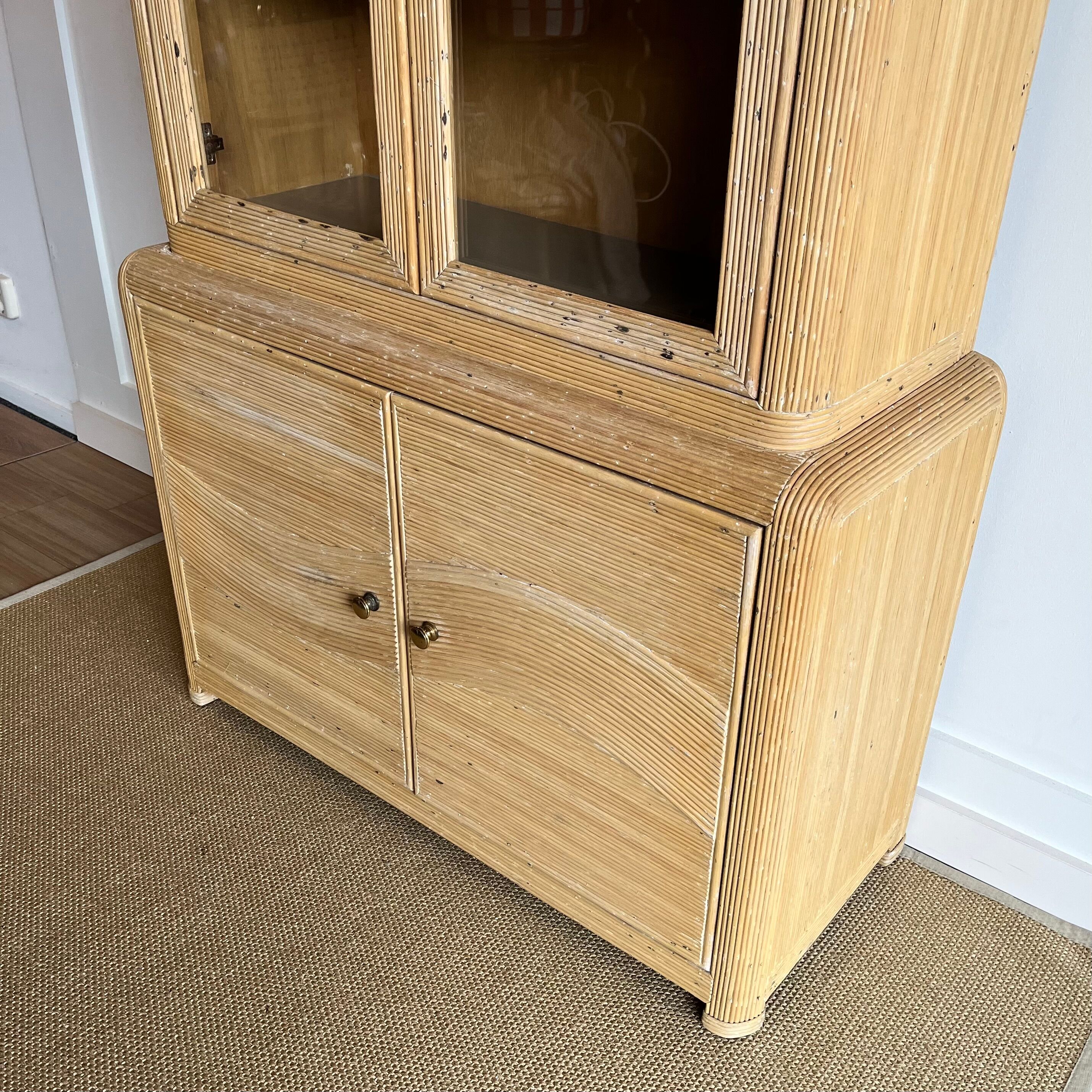 Showcase cabinet bamboo rattan Vivai del Sud
