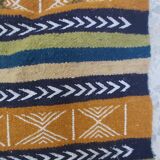 Handmade multi-colored kilim rug in pure wool 105x55 cm
