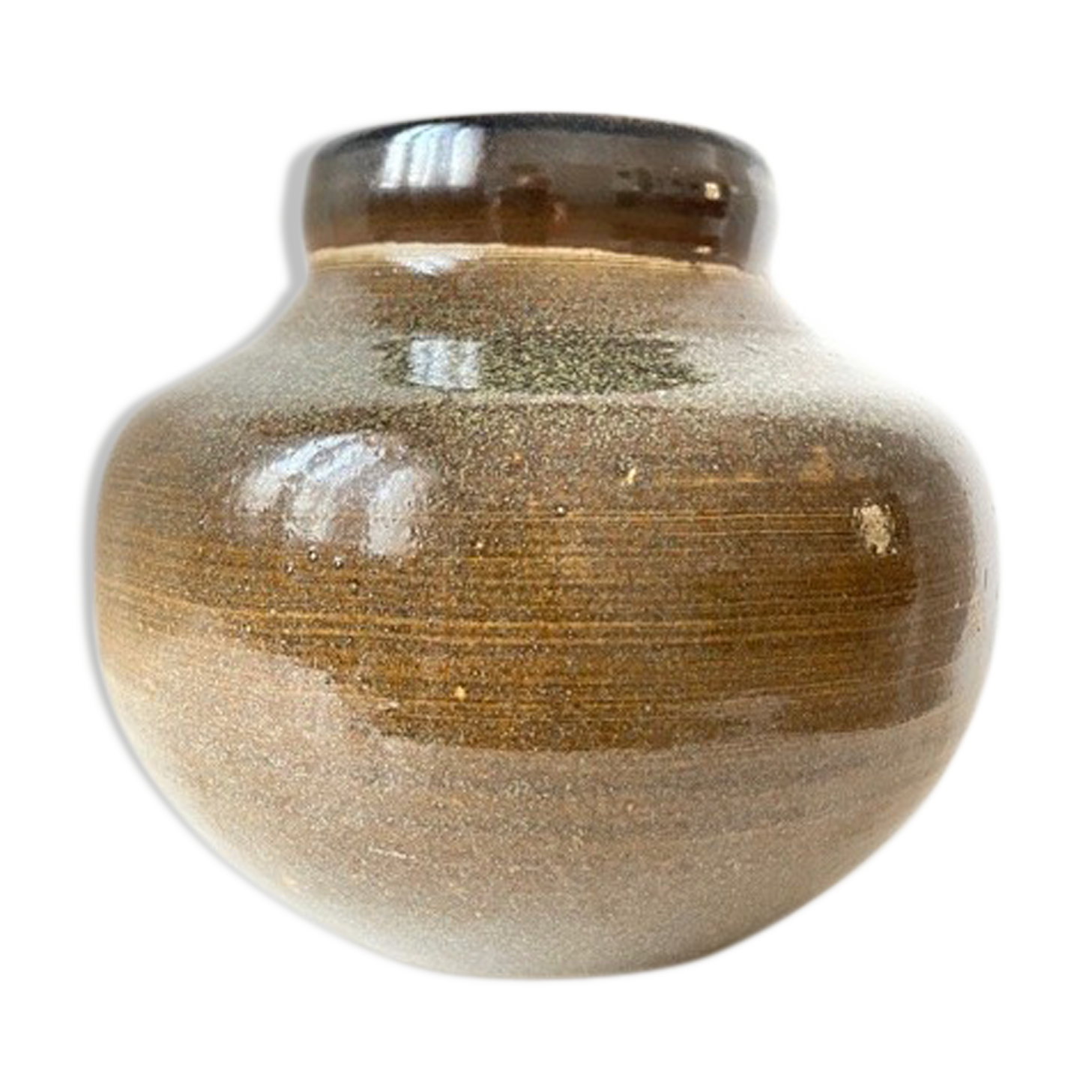 Vase in sandstone Serge Guerrier XX eme century.