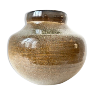 Vase in sandstone Serge Guerrier XX eme century.