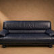 Leather sofa Nicoletti Salotti Italy Circa 1980