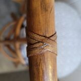 Paire de tabouret de bar en bambou 70's