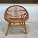 Easy Chair Hand-Woven in Wicker Rattan, Italy 1950s