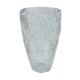 Vase en verre motif fleurs vintage années 40/50
