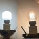 Cassis Cornuta shell lamp on a bronze base - Shell nightlight