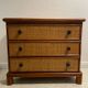 Vintage rattan chest of drawers, bamboo and wood