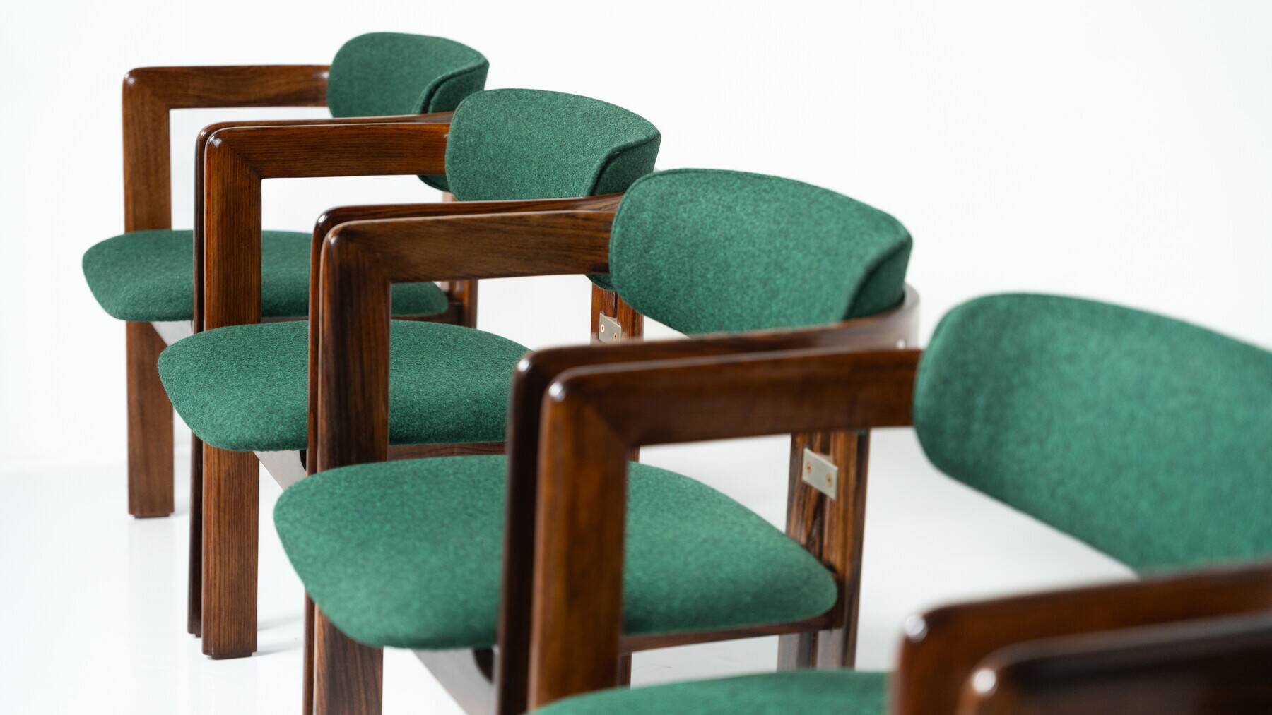 Lot de 8 chaises Pamplona par Augusto Savini pour Pozzi, Italie, années 1960