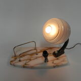 Art deco desk lamp with pen and letter holder