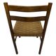 Vintage chair from the 70s minimalist design in wood and paper cord