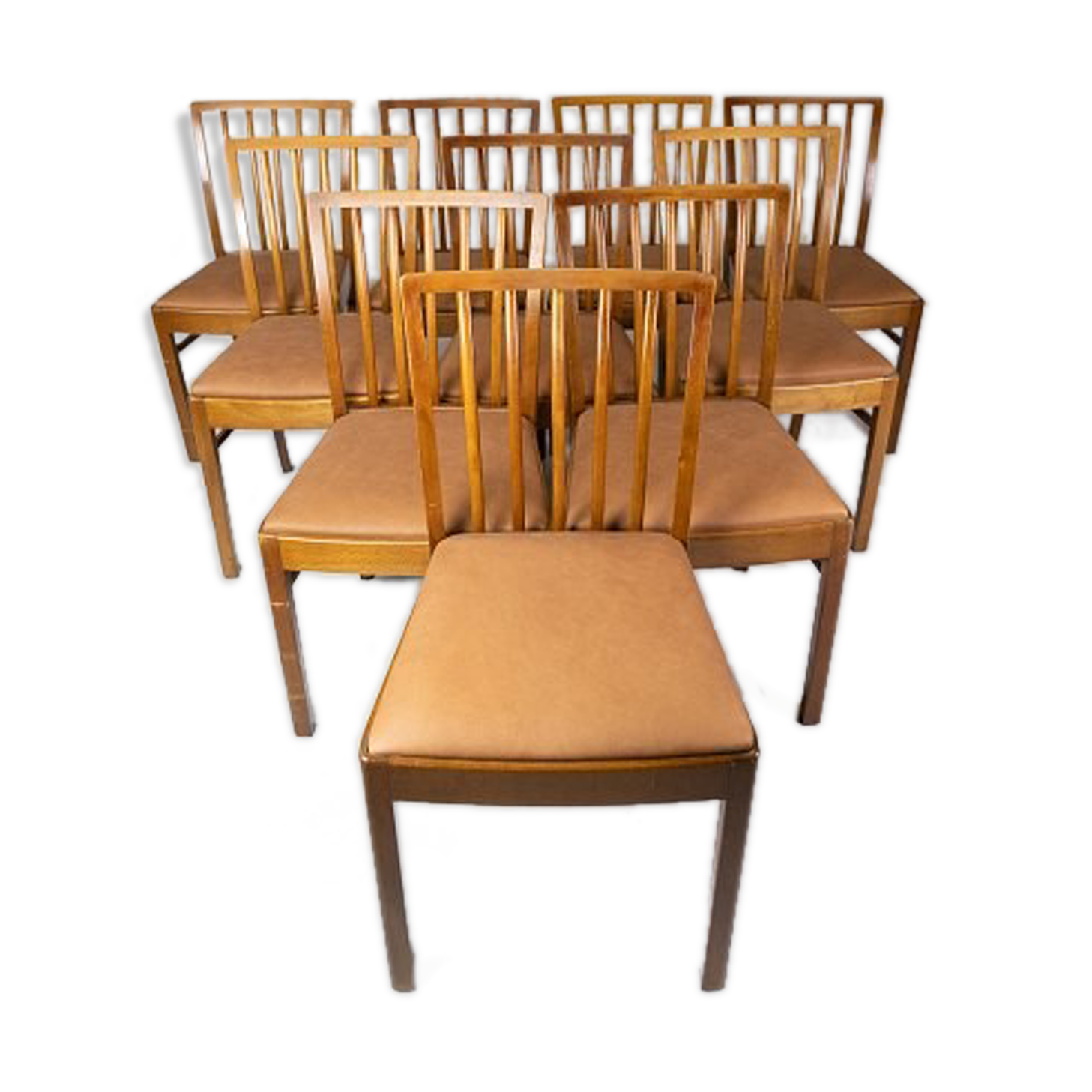 Set of 10 dining room chairs 1940