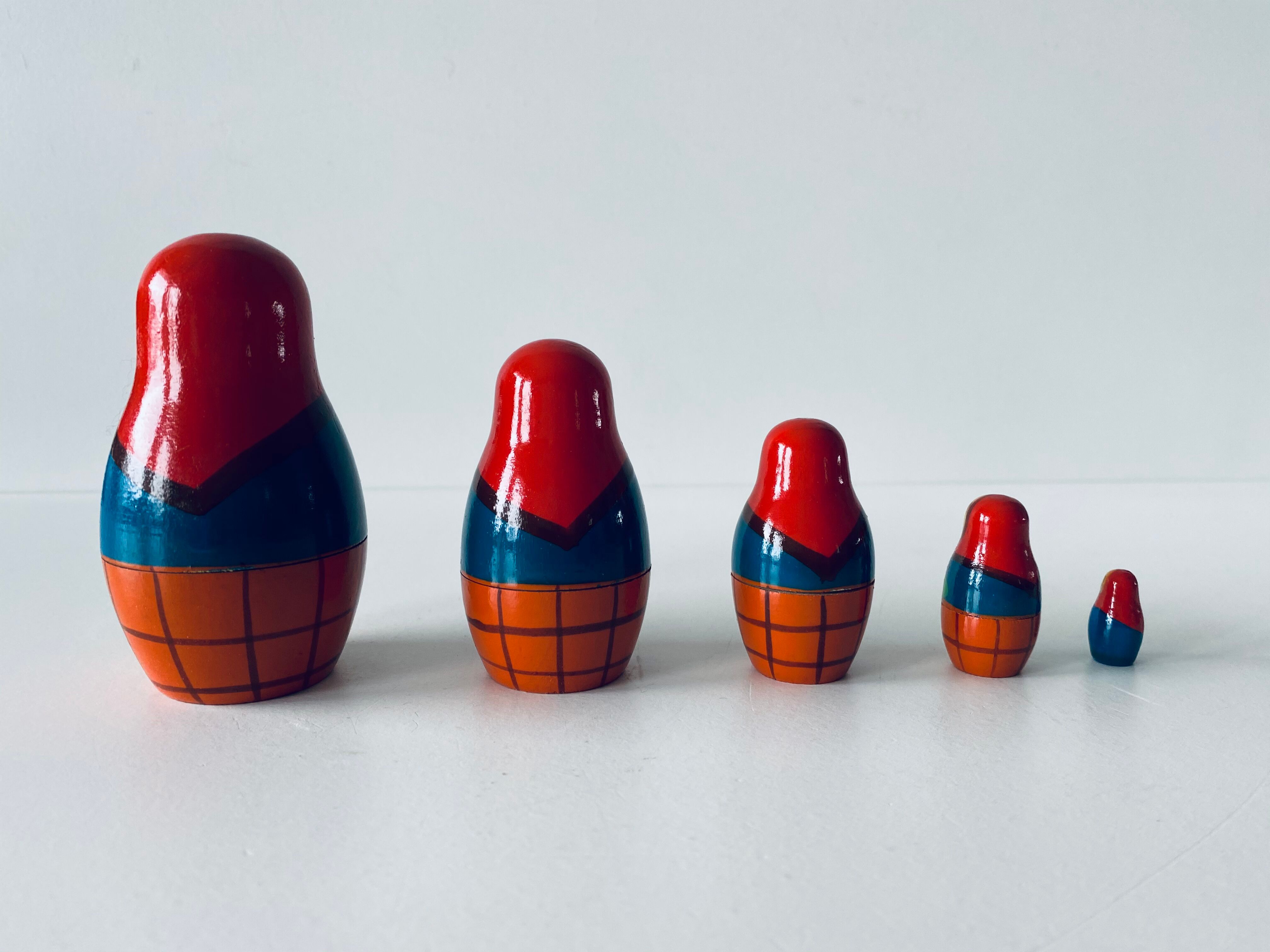 Ancient Matriochka, vintage Russian dolls