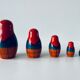 Ancient Matriochka, vintage Russian dolls