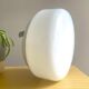 Minimalist white opaline glass pill flush mount ceiling or wall lamp