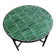 Round coffee table in emerald green zellige – Moroccan craftsmanship