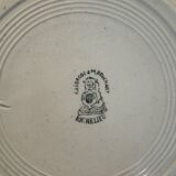Set of 12 green ironstone flat plates