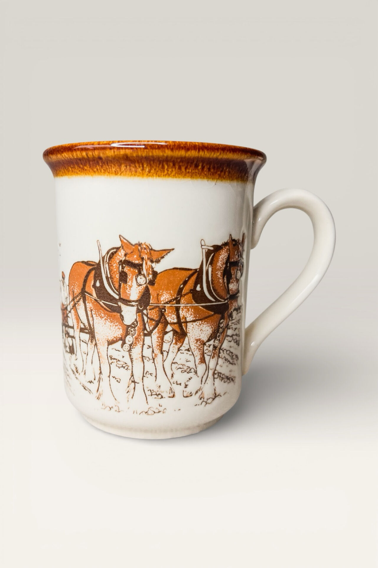 4 Mugs Staffordshire Tableware scènes Rurales Anglaises