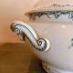 Large soup tureen blue and white ironstone K G Lunéville