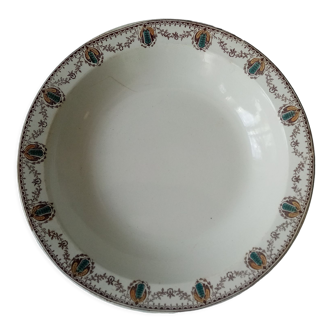 Hollow faience dish of clairefontaine