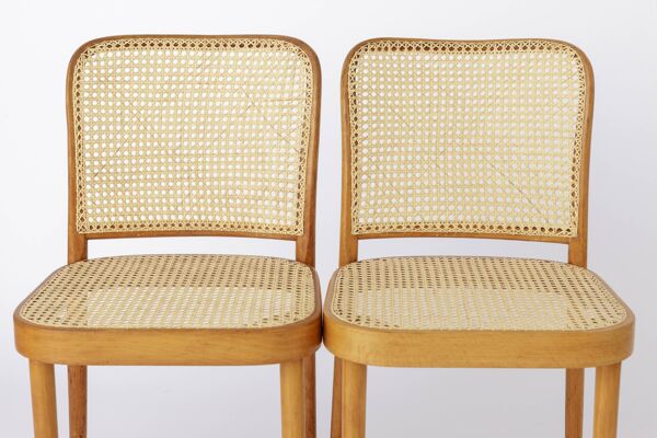 2 des 8 chaises Ligna, années 1960-1970, Tchécoslovaquie, Vintage
