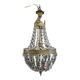 Lustre montgolfière verre et laiton