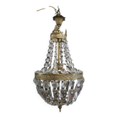 Balloon chandelier in glass and brass