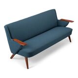 Danish reupholstered blue sofa by Johannes Andersen for CFC Silkeborg, 1960s