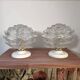 Pair of wall sconces in glass flower shape