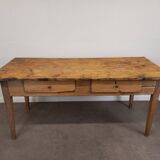 Rustic farmhouse table with drawers