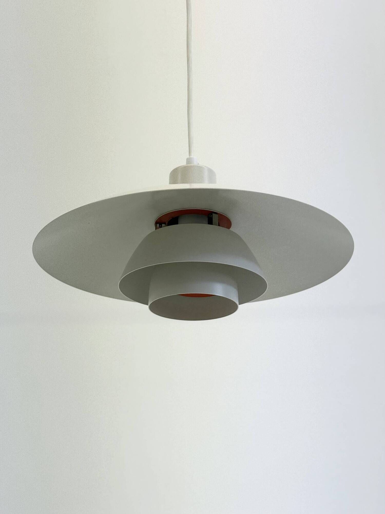 PH 4/3 pendant lamp white with orange accents by Poul Henningsen for Louis