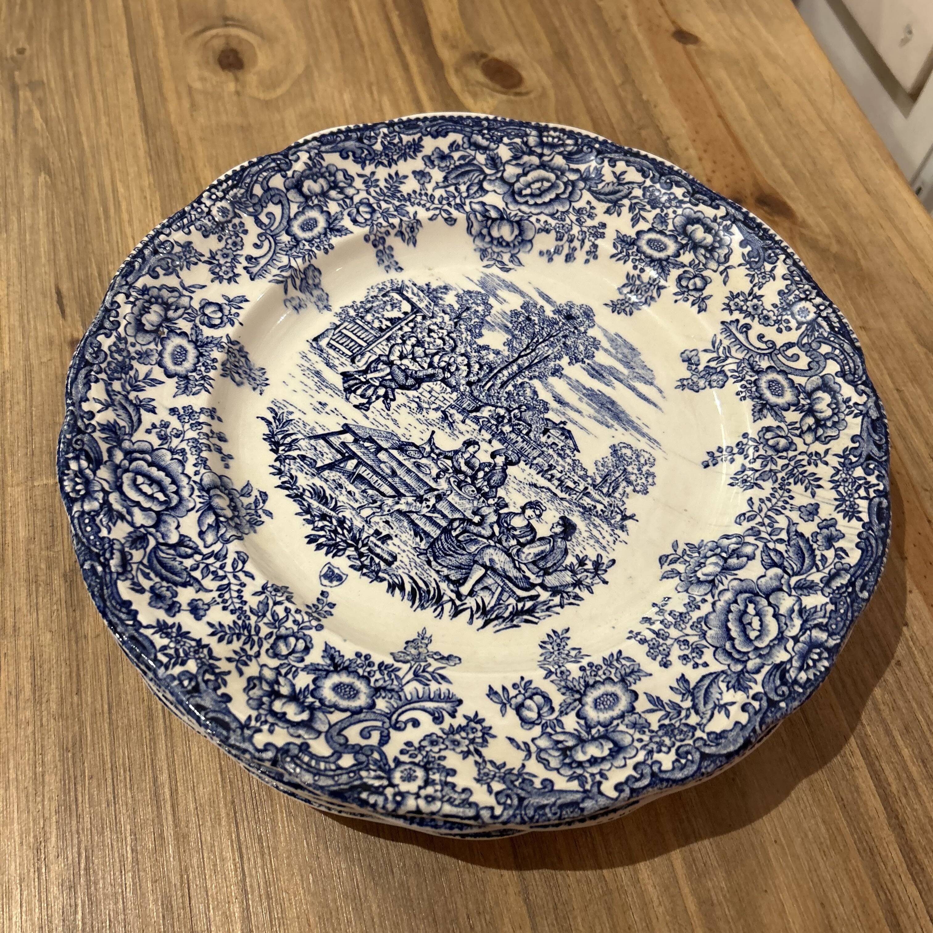 Set of 4 flat PB advertising plates