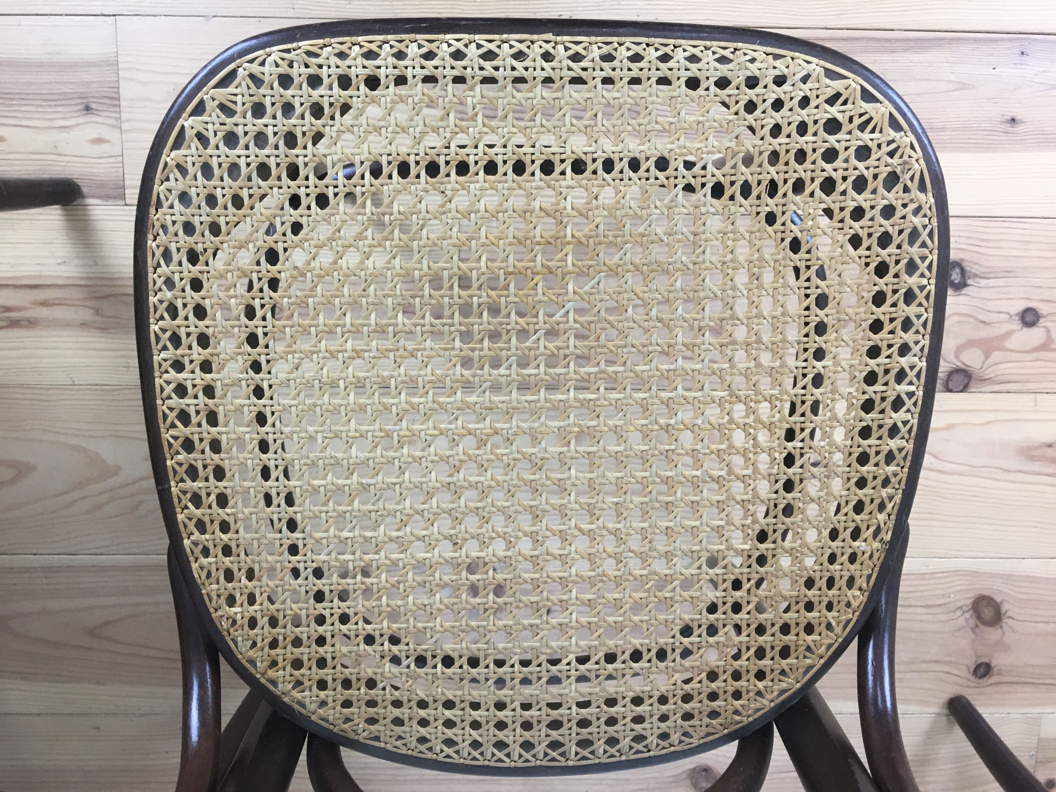 4 bistro chairs number 17 in curved wood and canning